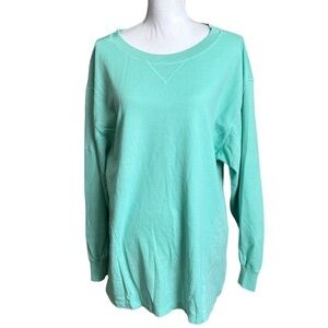 Wild Fable Women’s Thermal Aqua Green Long Sleeve Top Size M